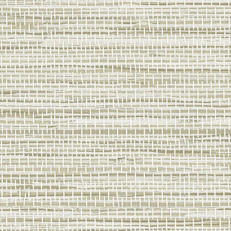 JiffDiff Grasscloth Wallpaper Peel and Stick Cream Grassweave Stick on Wallpaper Textured Self Adhesive Contact Paper 1181" x 17.3" - Image 1